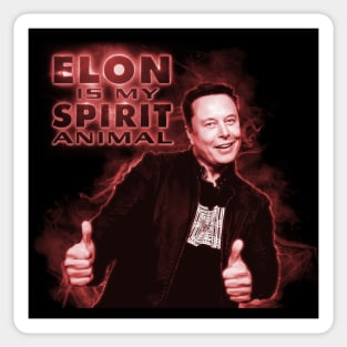 Elon Musk is my spirit animal - picture version - Tesla Sticker